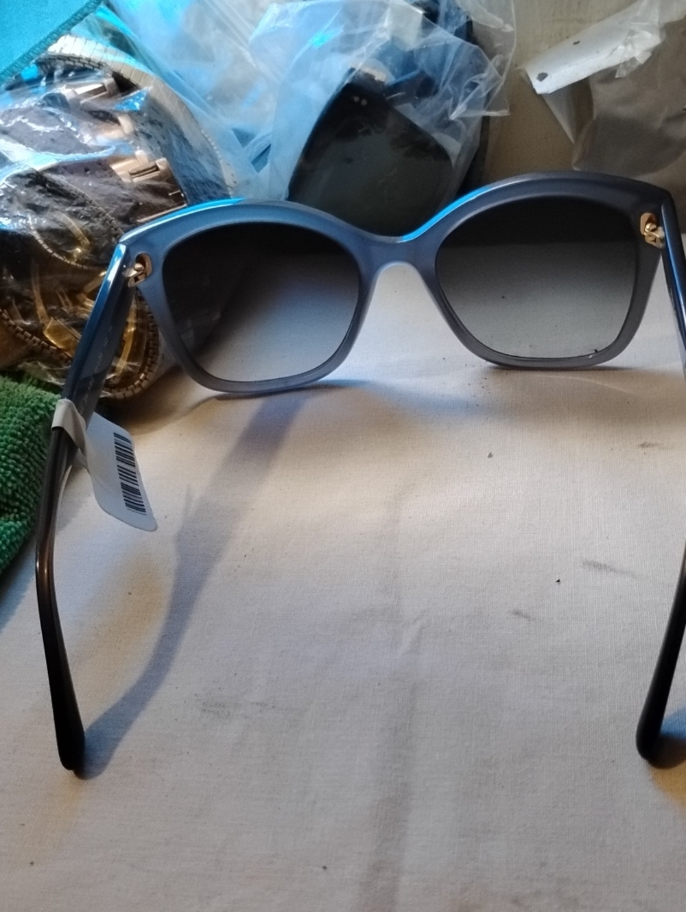 Dolce & Gabbana Blue Gradient Square Women's Sunglasses-Model4240